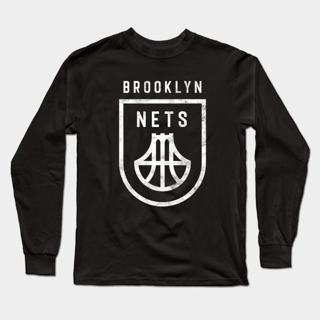 Brooklyn Nets Alternate Bridge Logo, Basketball Fan Gift Long Sleeve T-Shirt by BooTeeQue